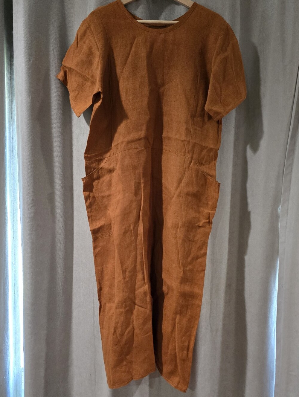 FLAX 100% linen women dress with pockets